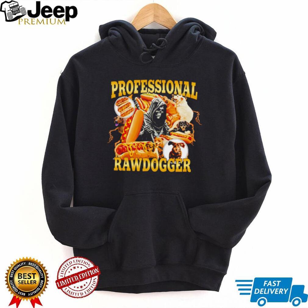 Professional Rawdogger Funny Grim Reaper Hot Dog T Shirt