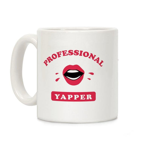 Professional Yapper Coffee Mug, Graphic Tees, Funny Coffee Mug Gift