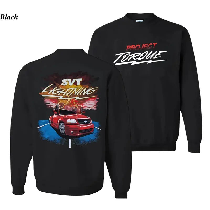 Project Torque Ford Lightning Sweatshirt - Men's Truck Apparel, Car Merchandise, Casual Wear for Auto Enthusiasts
