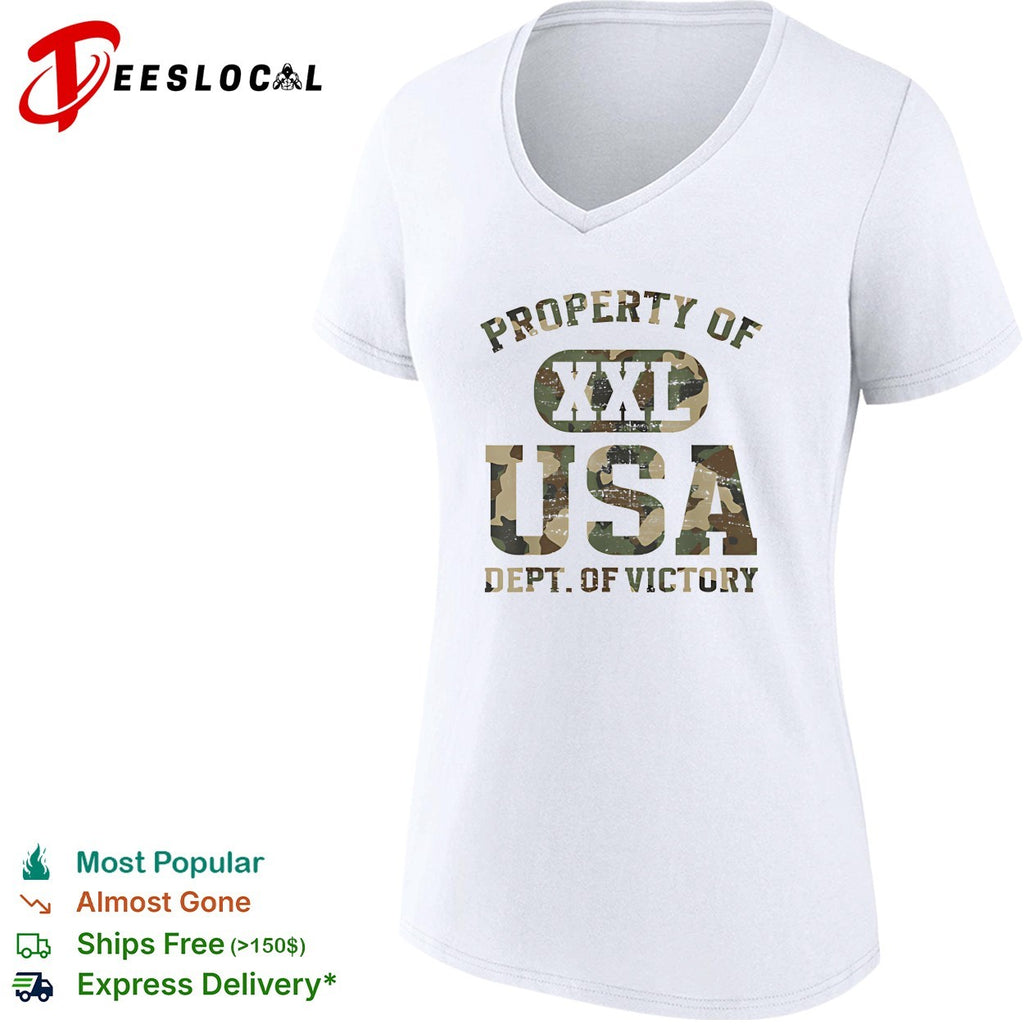 Property of USA dept of victory camo shirt