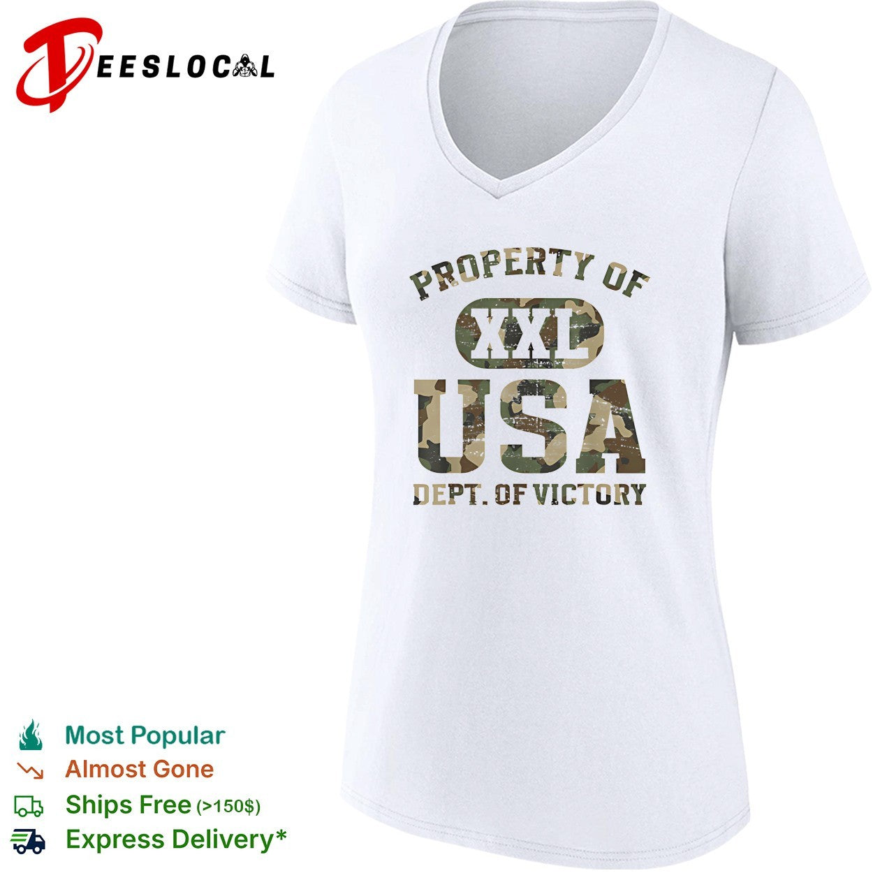 Property of USA dept of victory camo shirt