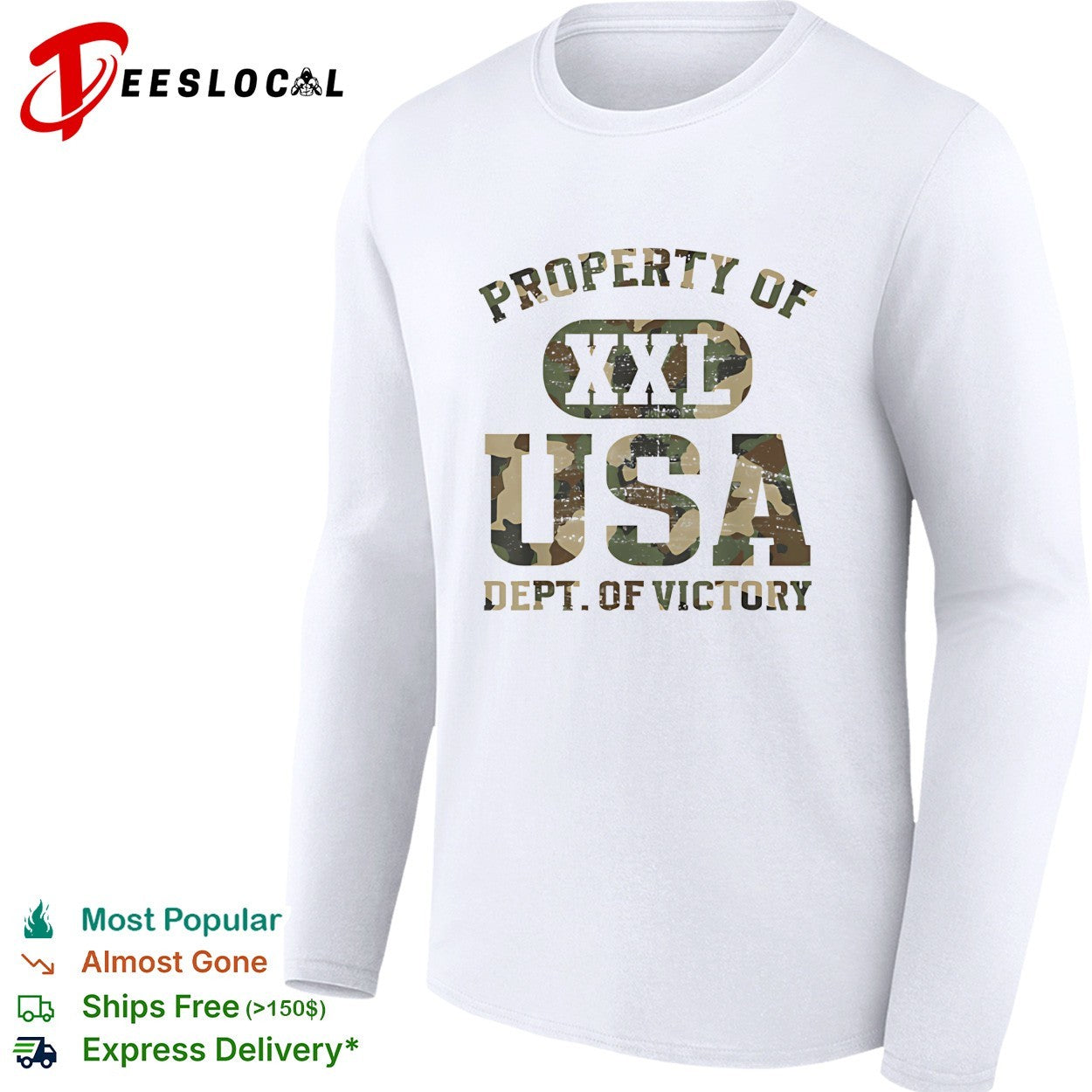 Property of USA dept of victory camo shirt
