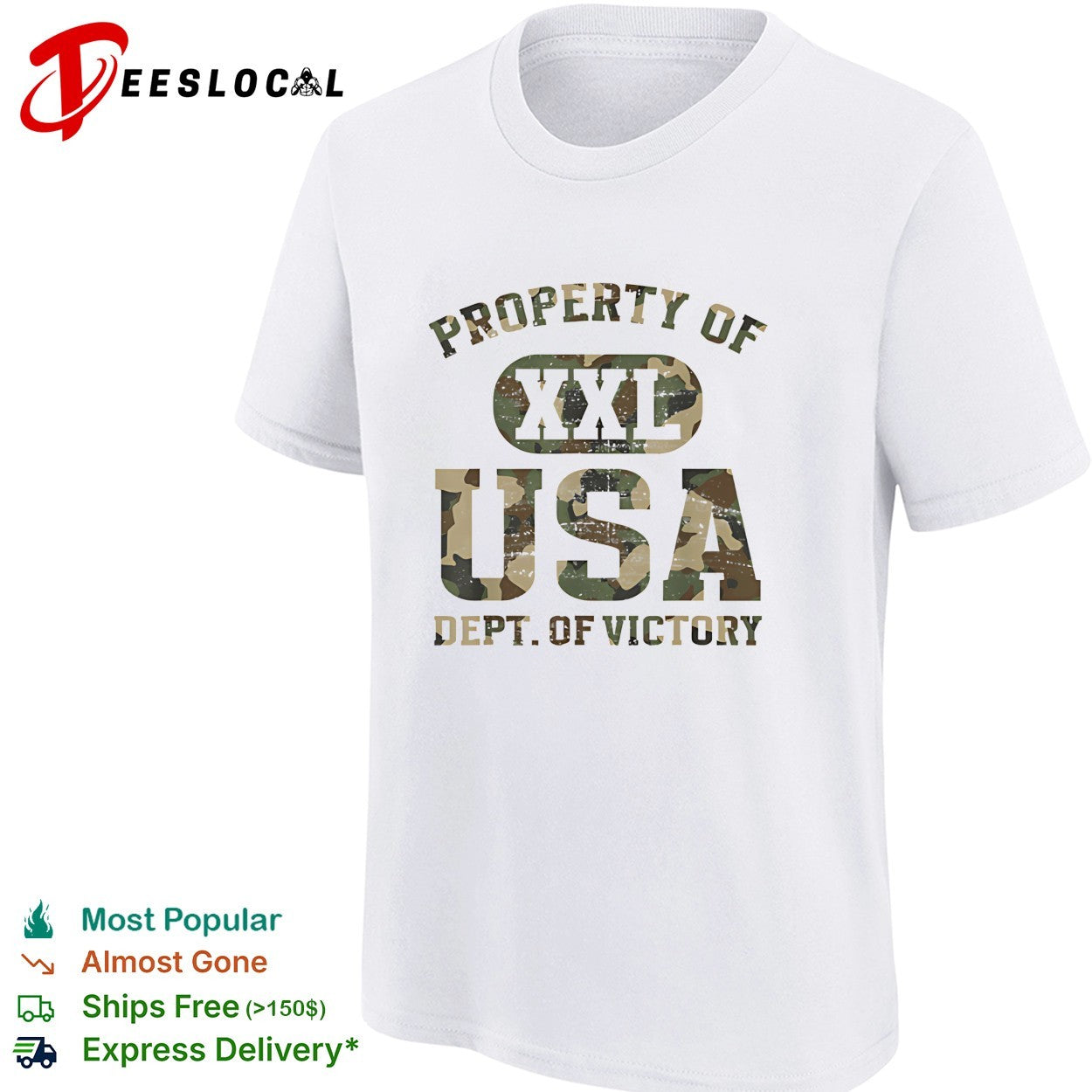 Property of USA dept of victory camo shirt