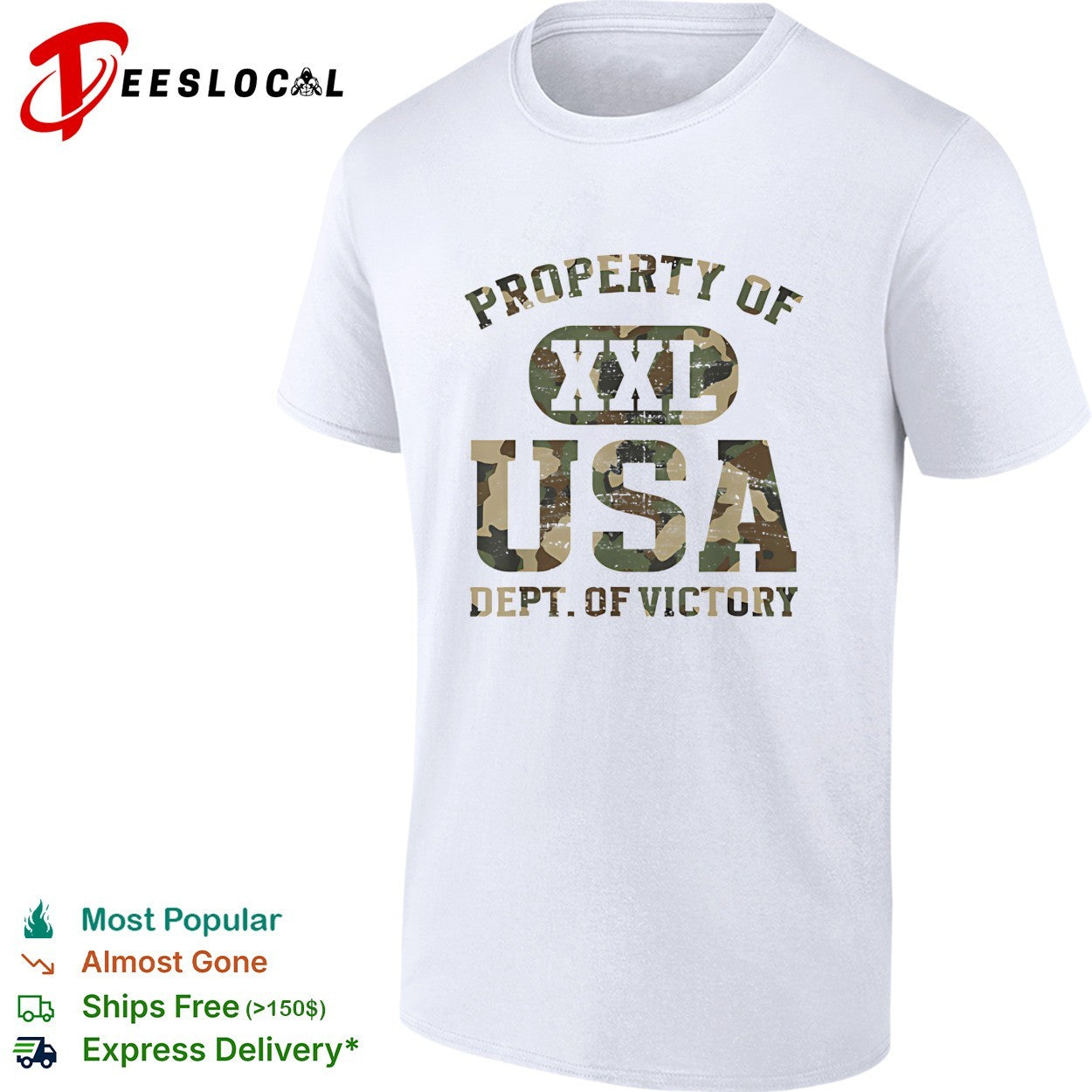 Property of USA dept of victory camo shirt