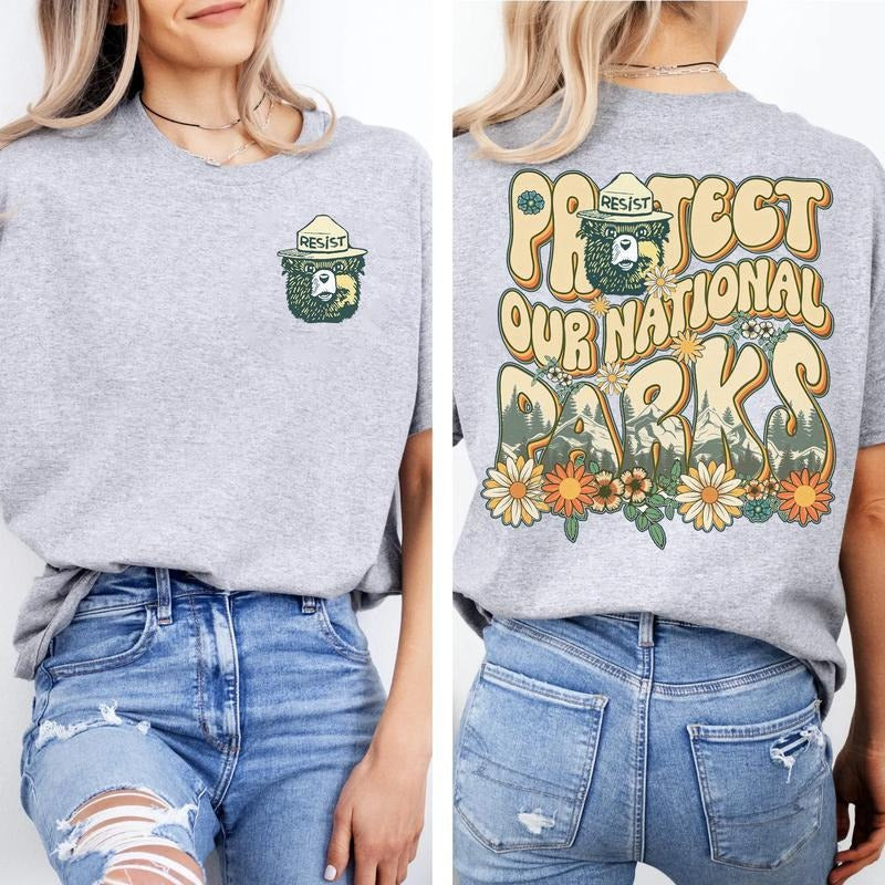 Protect Our National Parks 2 Sides T-Shirt-sweastshirt-hoodie, Subtle Anti Jump Sweatshirt, Respect The Local Wildlife Hoodie, Yosemite Joshua Park Tee, Unisex Shirt