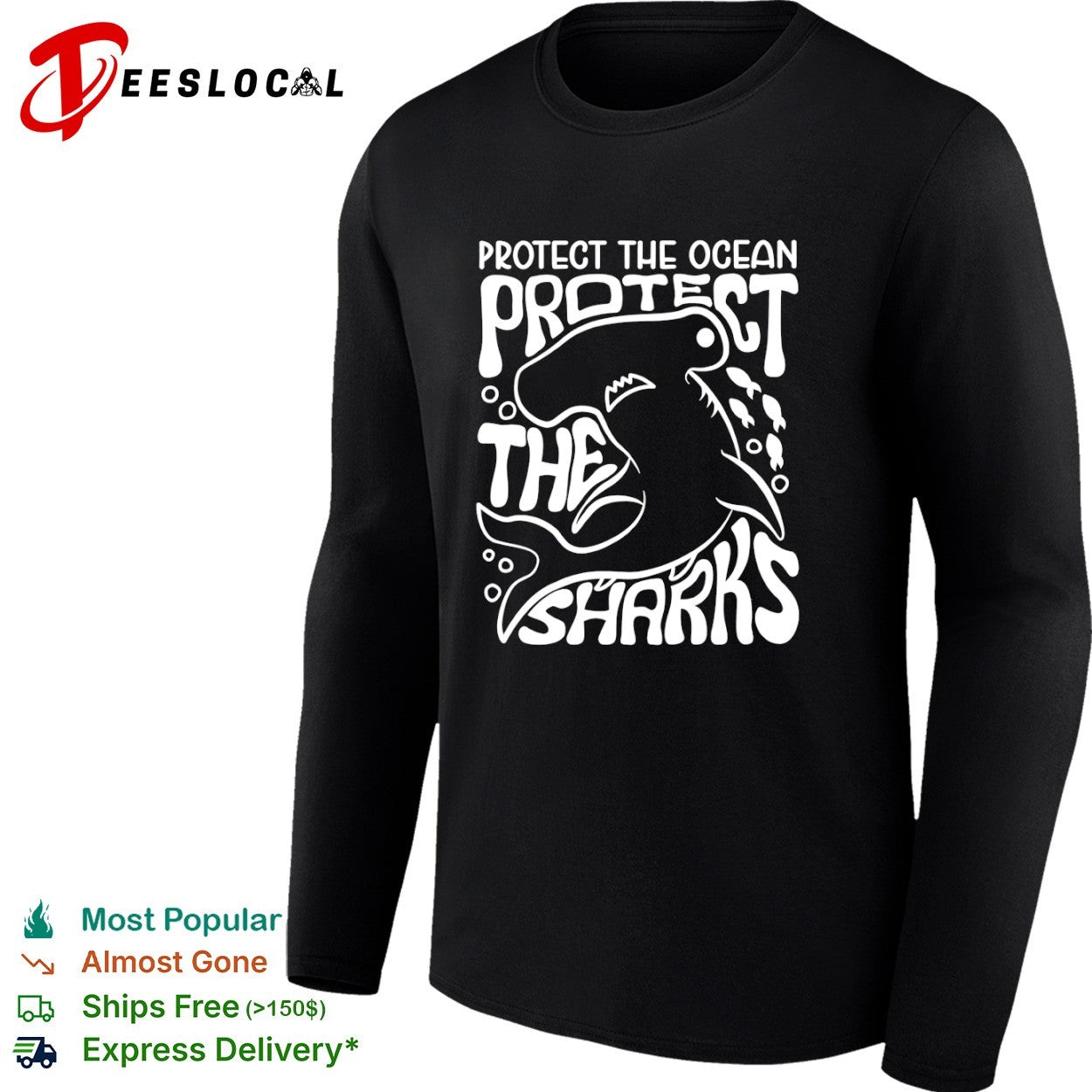 Protect the Ocean Protect the Sharks Hammerhead Shark shirt