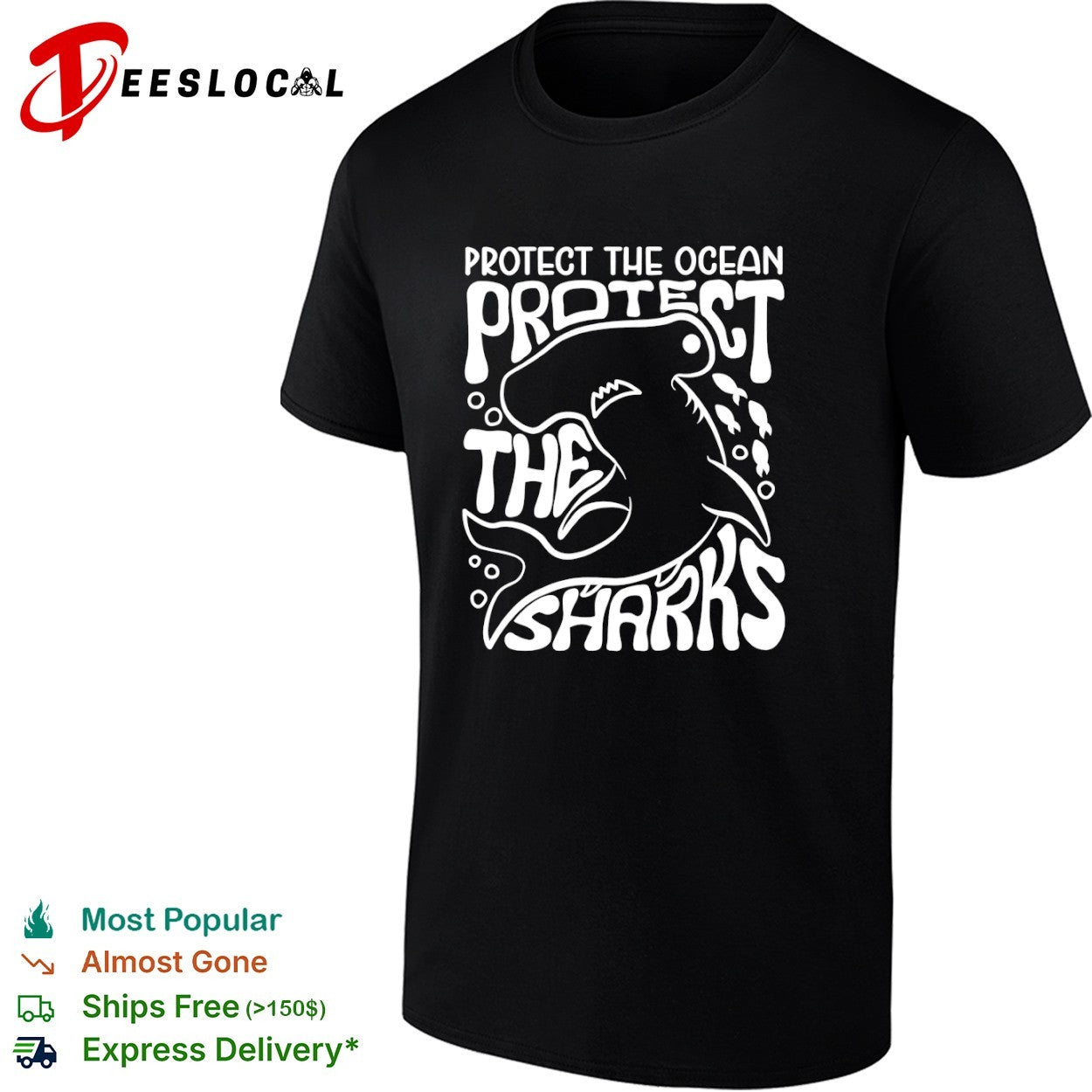 Protect the Ocean Protect the Sharks Hammerhead Shark shirt