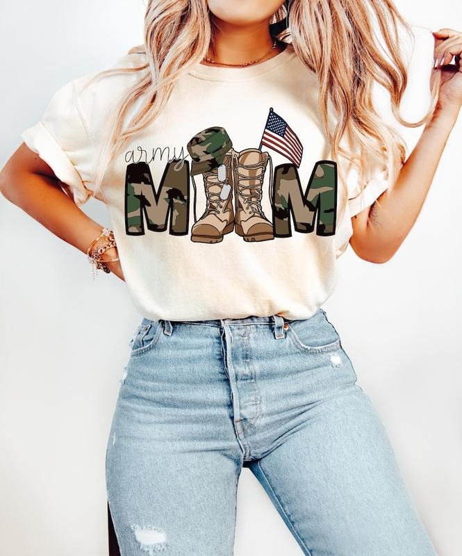Proud Army Mom Tshirt, Trendy Army Mom Shirts, Soldier Mama Tee, Army Family T-Shirt, USA Army Mom Shirt, Cute Military Mom Tee Shirts