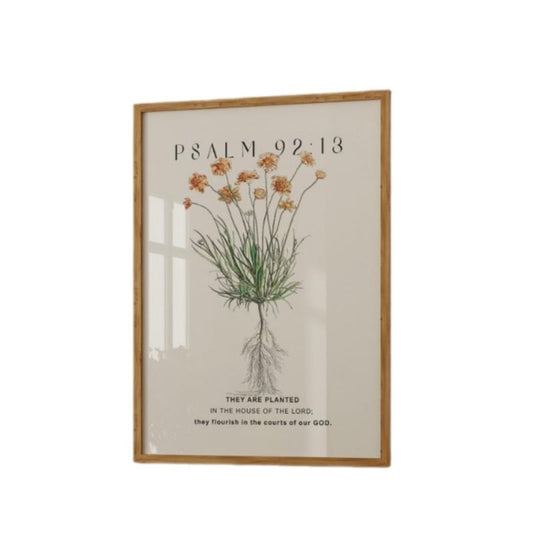 Psalm 92 Planted In The House Of The Lord, Modern Christian Home Decor, Gifts For Christian Besties Wall Decor, Poster...