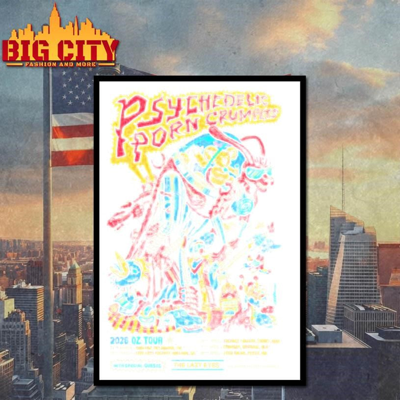 Psychedelic Porn Crumpets Oz 2026 Shows The Lazy Eyes Shirt