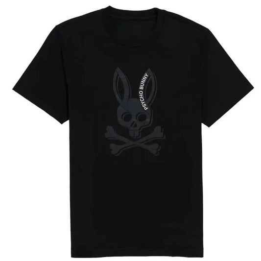 Psycho Bunny Skull Graphic T-Shirt, Black Bunny Print, Short Sleeve Cotton T Shirt, Crew Neck, Unisex Shirt, Gift for...