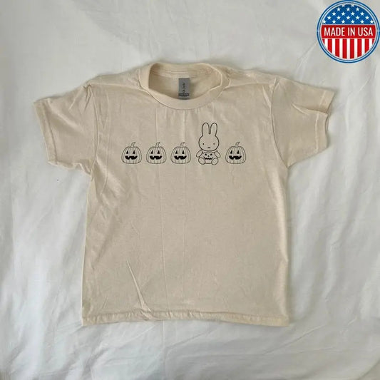 Pumpkin Miffy Baby Tee, Pinterest ,vintage cartoon, spooky season, cute bunny, kawaii, Harajuku Fashion, Halloween miffy, fall