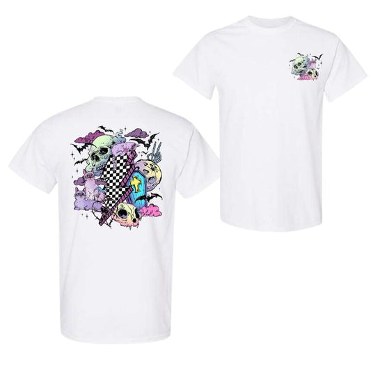 Pumpkin Season and Witchy Cat Halloween 2 Sides T-Shirt, Unisex T-Shirt  For Men And Women, Trendy Shirt