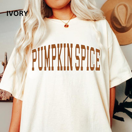 Pumpkin Spice Tee, Comfort Color T-shirt, Fall T-shirt Cotton Fabric Oversized Women Tshirt Cotton Fabric Hoodie, Sweatshirt