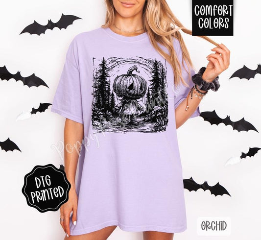 Pumpkin Woods Comfort Colors Shirt, Trendy Women's Halloween Tee Hoodie, Sweatshirt | WearSparks.com