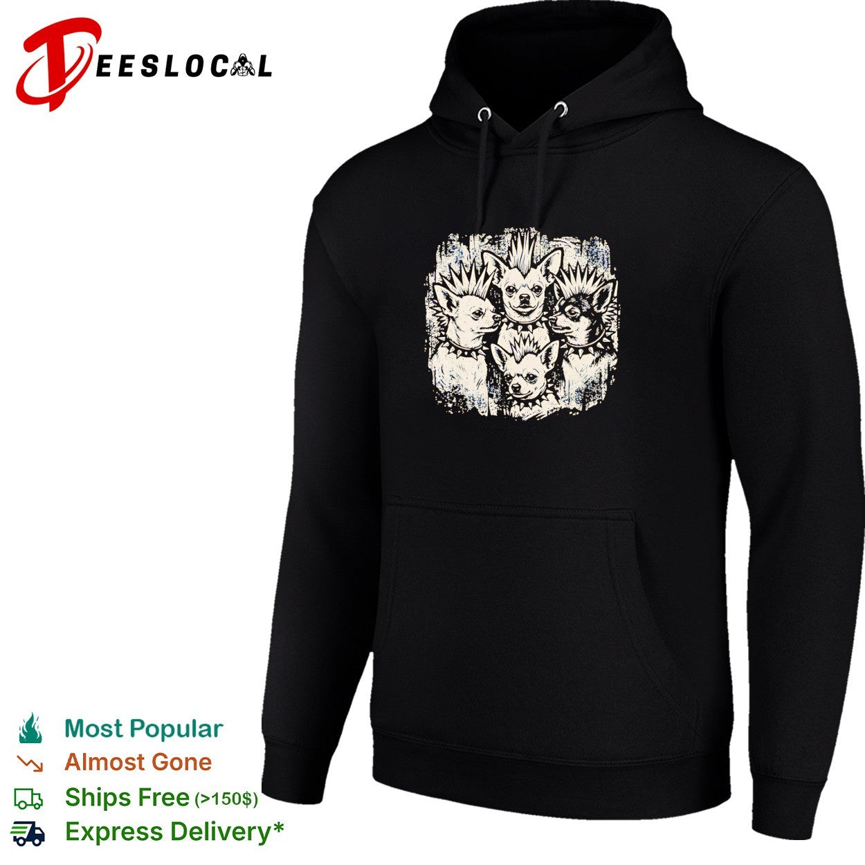 Punk chihuahuas mohawk shirt