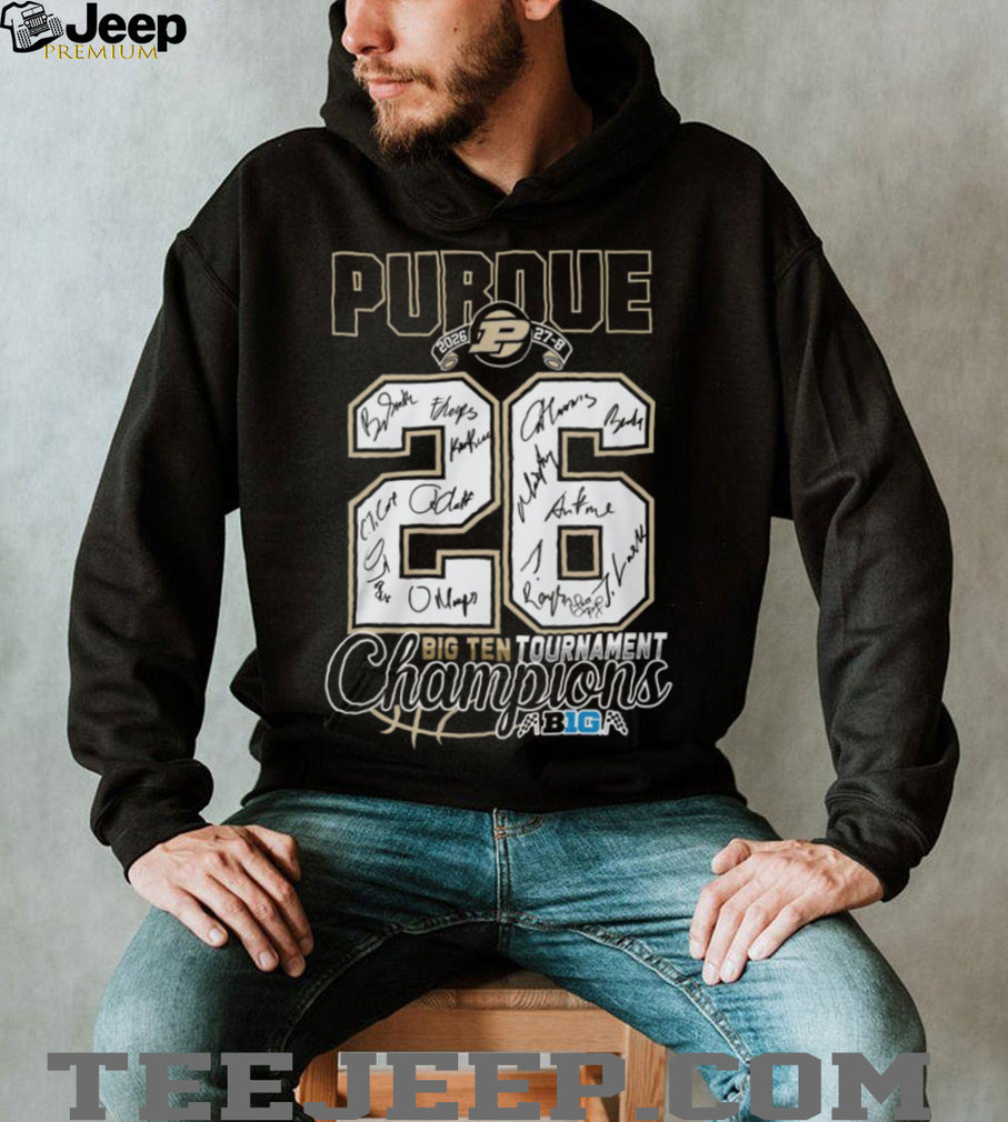 Purdue Boilermakers 2026 Big Ten Tournament Champions Signatures T shirt