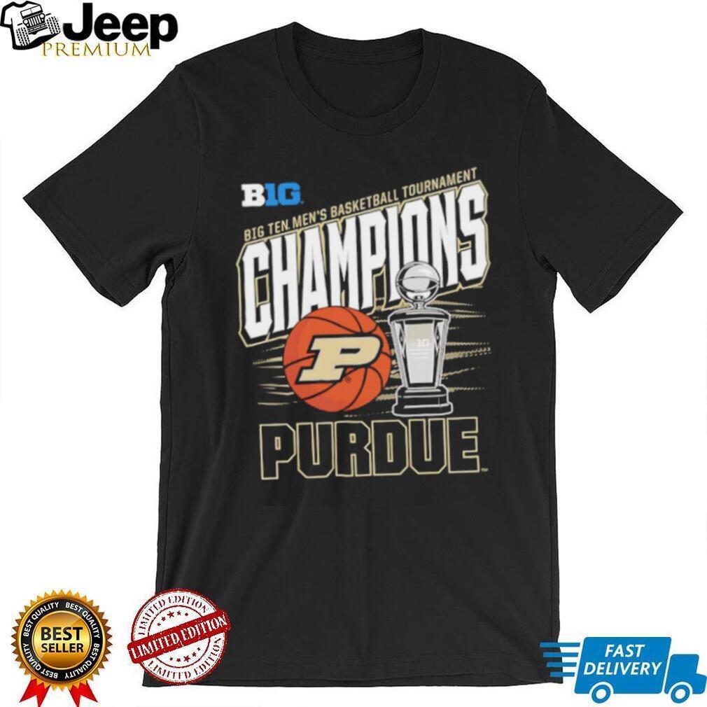 Purdue Men’s Basketball Big Ten Tournament Champions Trophy Graphic T shirt