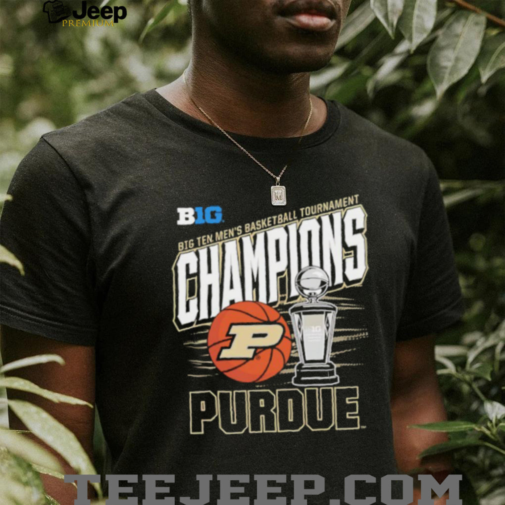 Purdue Men’s Basketball Big Ten Tournament Champions Trophy Graphic T shirt