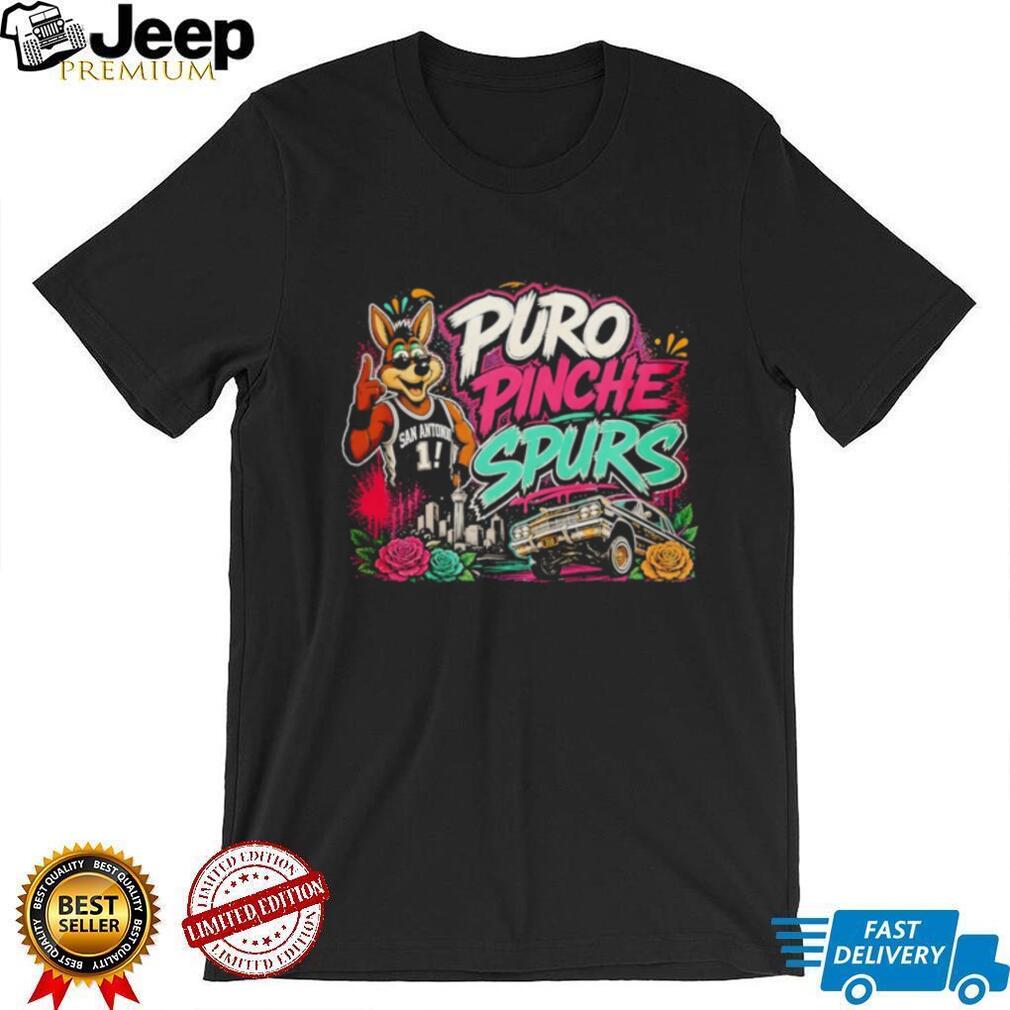 Puro Pinche Spurs Coyote Mascot Lowrider San Antonio T Shirt