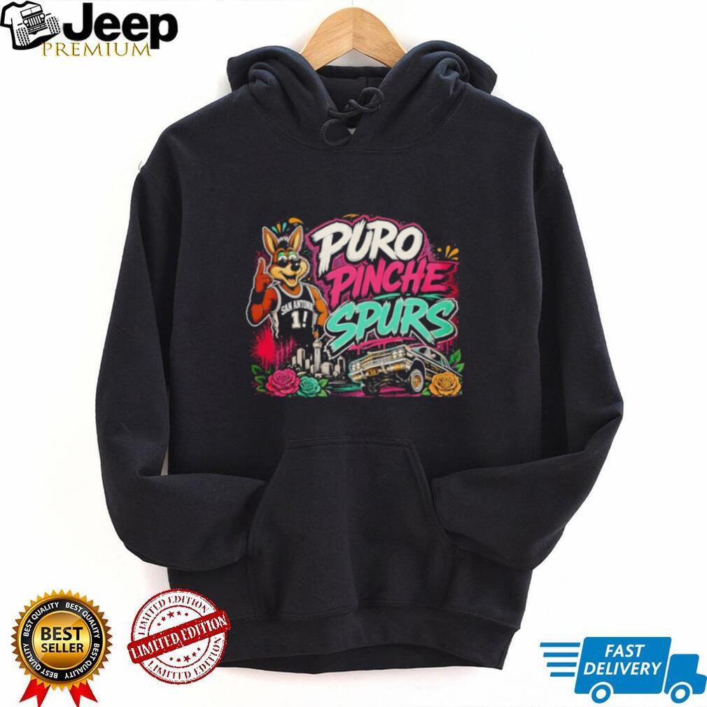 Puro Pinche Spurs Coyote Mascot Lowrider San Antonio T Shirt