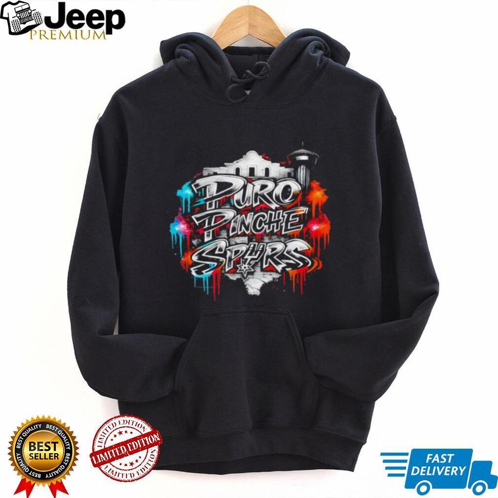 Puro Pinche Spurs Graffiti Alamo City Basketball Fan T Shirt