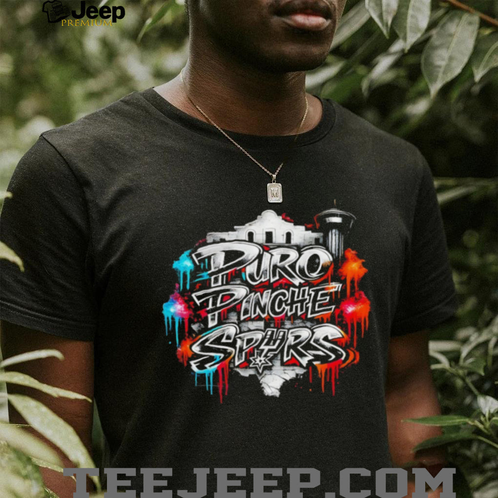 Puro Pinche Spurs Graffiti Alamo City Basketball Fan T Shirt