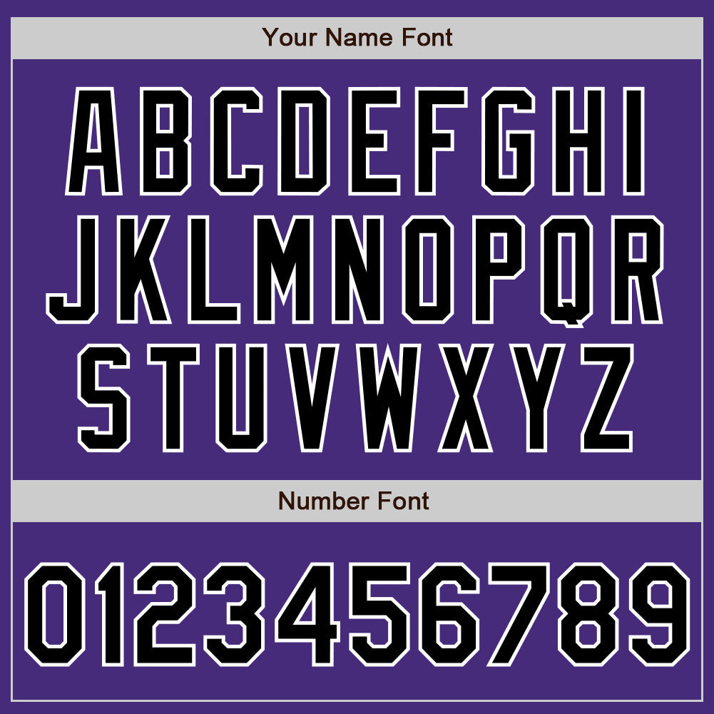 Custom Purple Black Silver-White Authentic Baseball Jersey