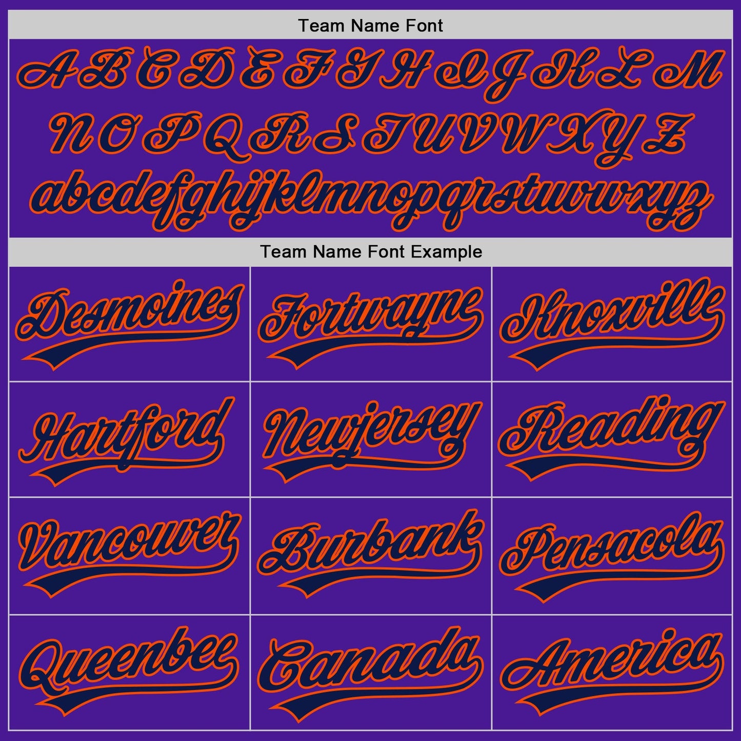 Custom Purple Navy-Orange Authentic Throwback Baseball Jersey