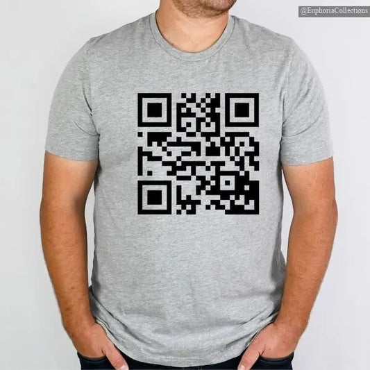 QR F*CK YOU! QR Code Unisex Crew Tee - Funny Saying Shirt - Sarcastic Gift for Friends - Gift for Coworker - Gift For Him - Gag Gift , Global Trending Outfits
