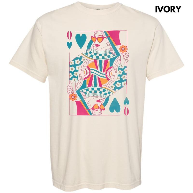 Queen Of Hearts Card Comfort Colors T-Shirt
