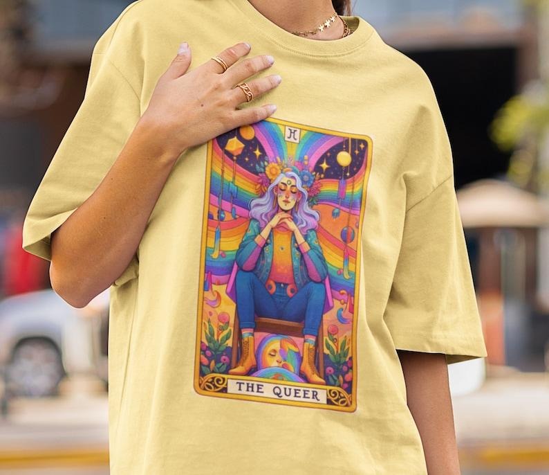 Queer Tarot Card Shirt, Gay Pride Tee, Non-Binary, Queer Clothing, Gift for LGBTQ, Genderqueer Tee, Unisex Shirts, Plus...