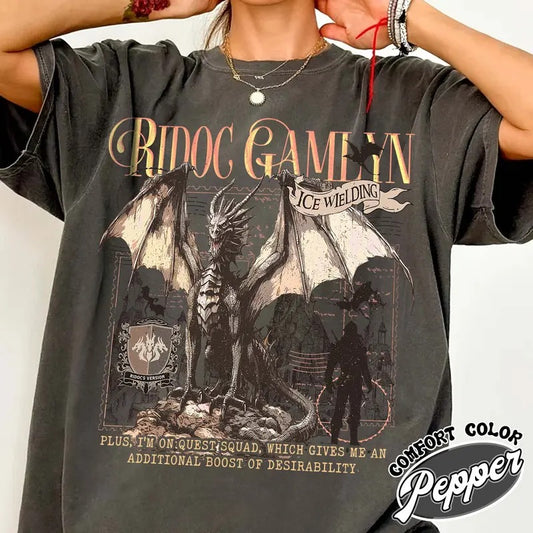 Quest Squad Onyx Storm Shirt,Ridoc Quest Squad Onyx Storm Shirt,Dragon Rider Shirt,Ridoc Gamlyn Shirt,Fourth Wing Series...