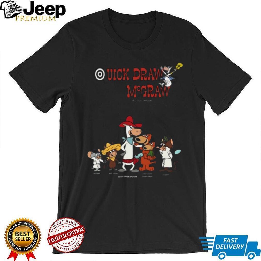 Quick Draw McGraw Western Cartoon Cast Retro T Shirt