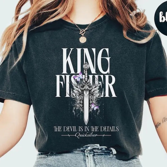 Quicksilver Book Kingfisher T-shirt, Sweatshirt, Hoodie, Fantasy Bookish Merch Inspired Fantasy Novel Apparel Romantasy Gift Bookish Shirt