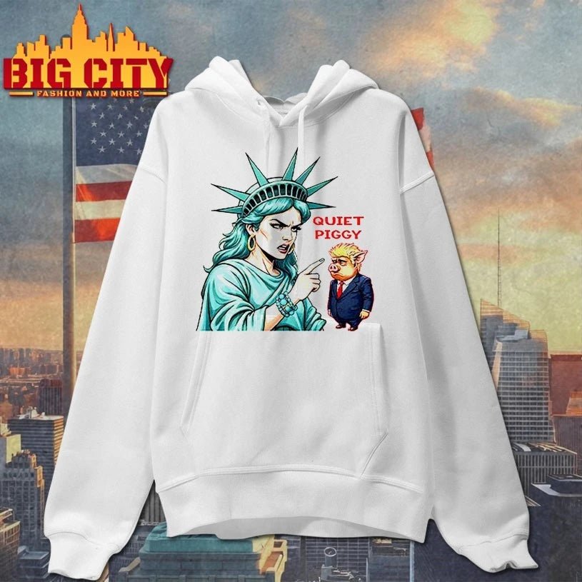 Quiet Piggy Liberty with Trump Shirt
