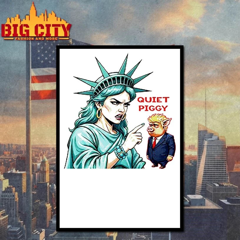 Quiet Piggy Liberty with Trump Shirt