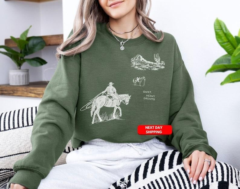 Quiet, Heavy, Dreams Shirt, Western T-shirt, Western Graphic Top, Y'allternative Gift, Cowgirl Shirt, Country Girl Shirt,...