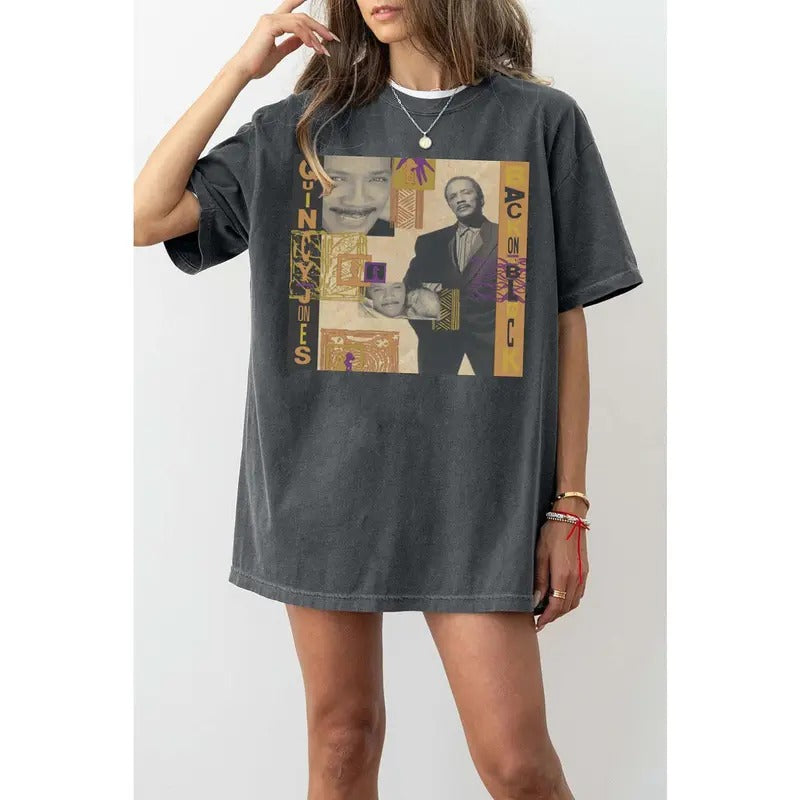 Quncy J0nes Back on the Bl0ck Tee, unisex cotton Shirt