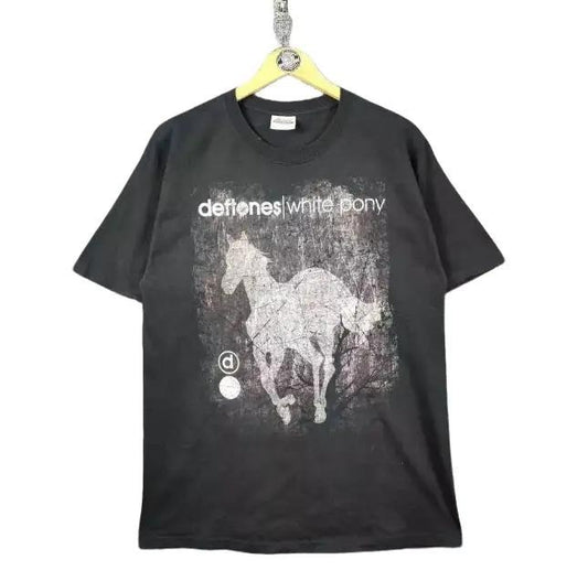 RARE!! Vintage Deftones White Pony Band T-Shirt Unisex S-5XL Gift Fans Menswear Top