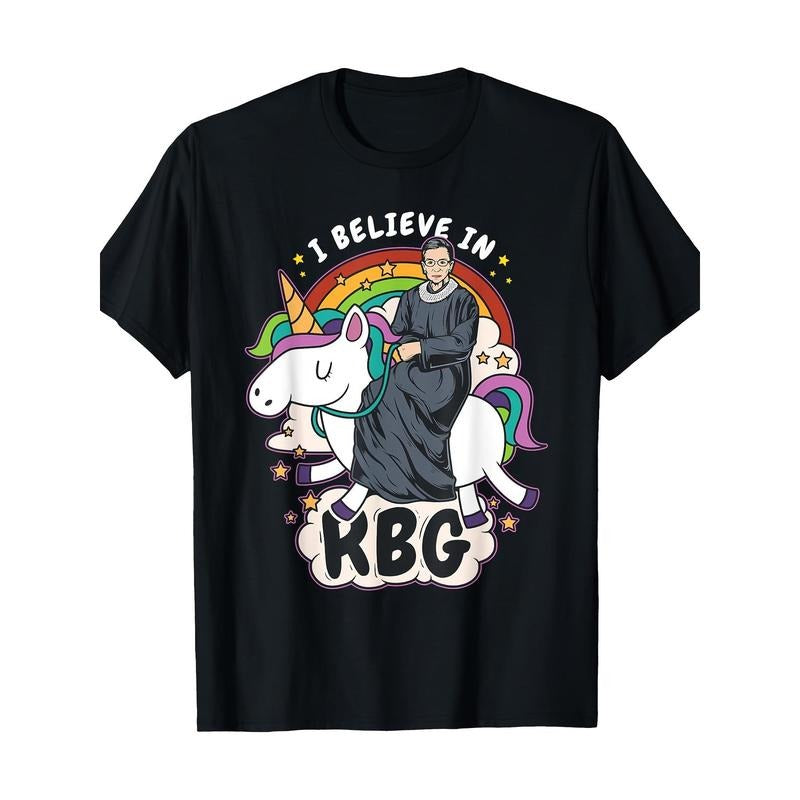 RBG Unicorn Graphic Tee - 100% Cotton, Short Sleeve, Crew Neck T-Shirt for Men | Casual & Comfortable Fit Made in USA