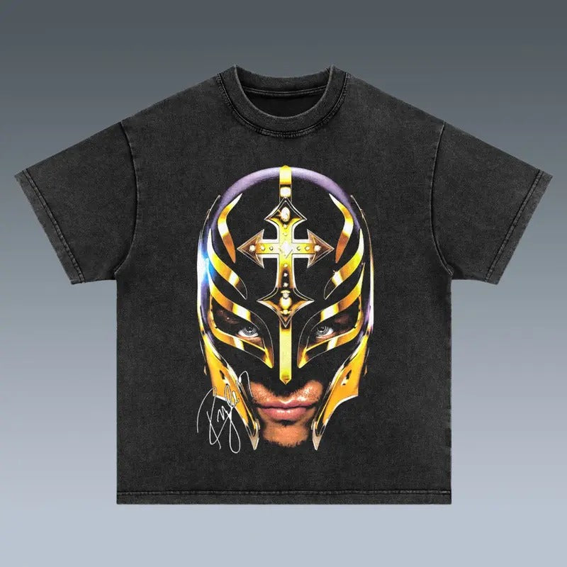 REY MYSTERIO Wrestling Graphic Tee, Sports T-shirt, Athlete Shirt, Wrestling Gift, Fitness Tee Wrestling Graphic Tee, Sports T-shirt, Athlete Shirt, Wrestling Gift, Fitness Tee Crewneck Clothing Cotton Menswear