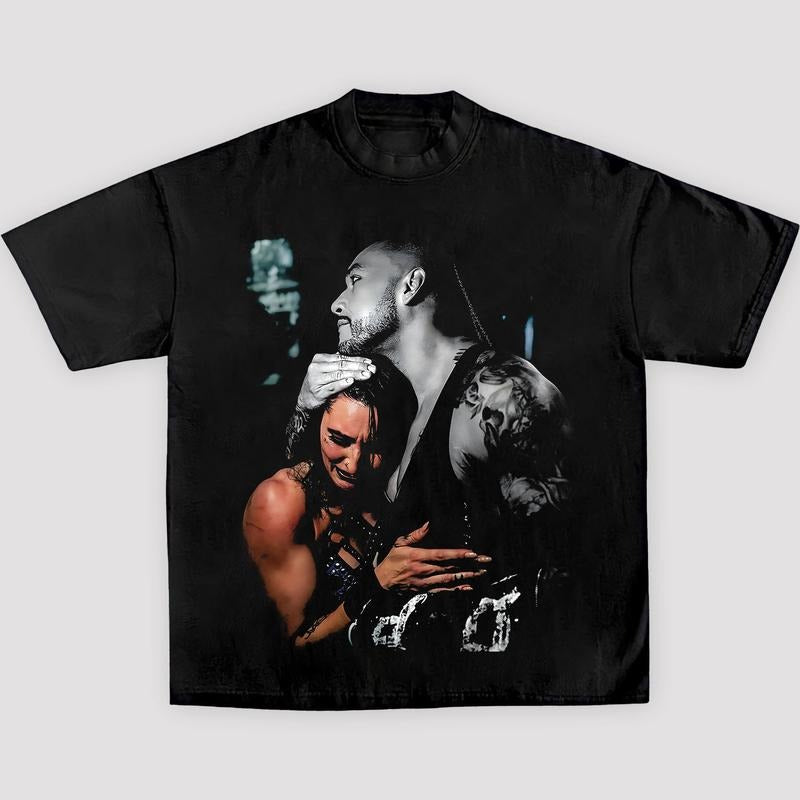 RHEA RIPLEY & DAMIAN PRIEST TEE, Wrestling Tee, WWE Tee, Wrestling Gift, Sports Shirt, Gift for Him Gift For Her Hoodie Sweatshirt