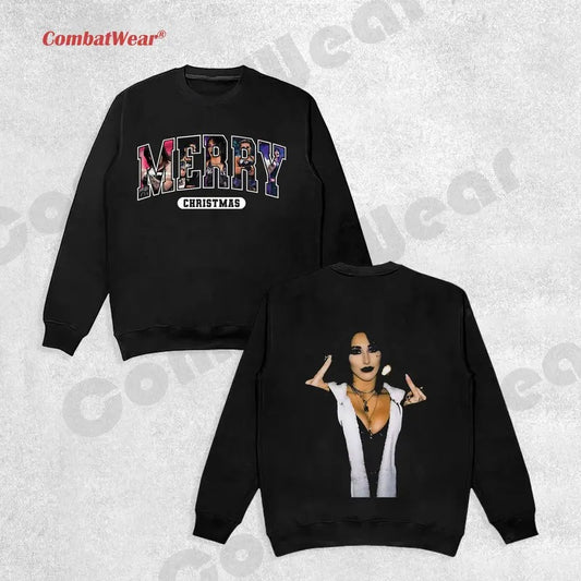 RHEA RIPLEY CHRISTMAS V2 SWEATSHIRT-HOODIE-TEE, Wrestling Tee, Wrestling Graphic Tee, Wrestler Shirt, Vintage Wresting Shirt, Wrestling Gift