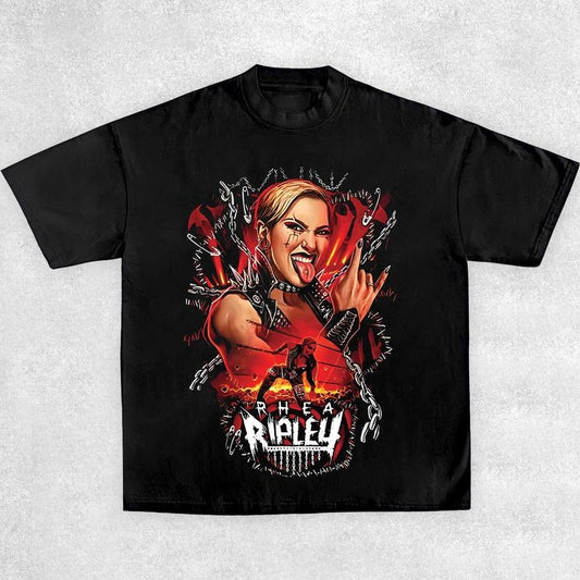 RHEA RIPLEY T3 TEE Wrestling Tee, Wrestler Shirt, WWE Shirt, WWE Merch, MMA Shirt, Official WWE Shop, Sports T-shirt, , Wrestling Gift, WWE Collection, Trending WWE