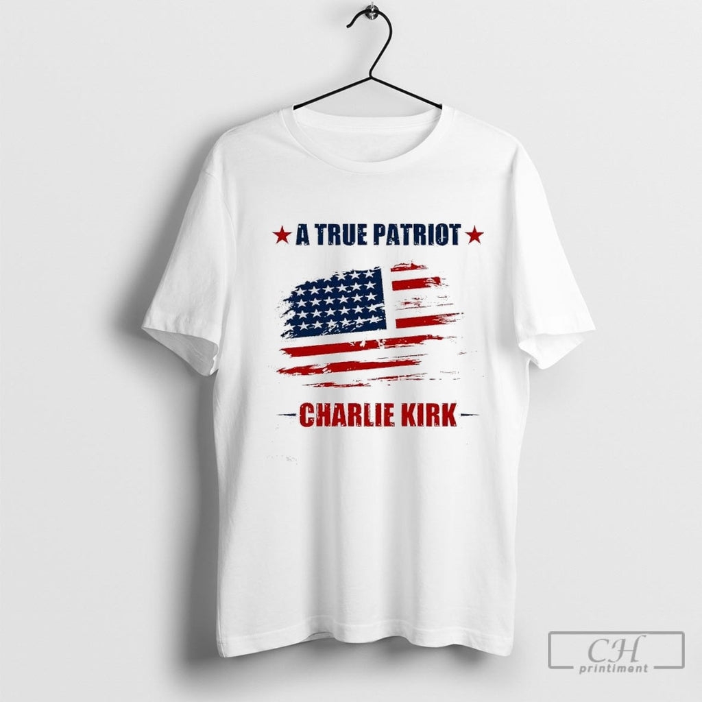 Rip Charlie Kirk A True Patriot Amrican Flag Retro Shirt Sweater