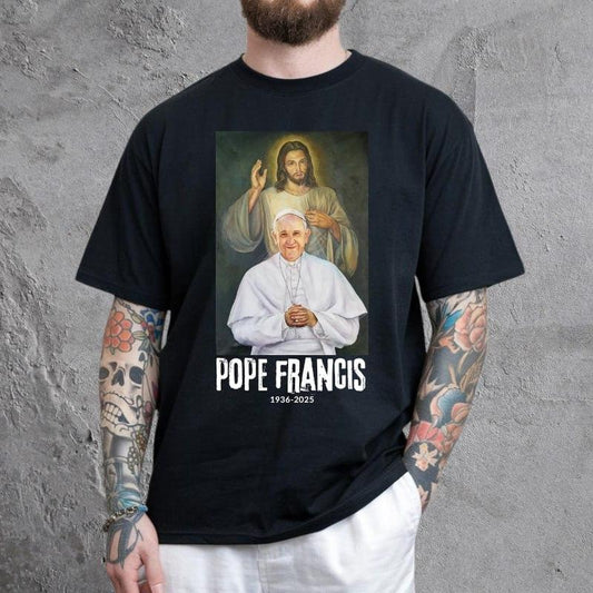 RIP POPE FRANCIS 2025 T-Shirt, Pray for Him, Jesus Save Him, Jesus Love POPE, The Whole World is With Him Shirt, Gifts for Christian
