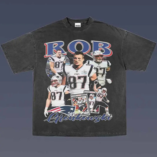 ROB GRONKOWSKI 1.0 VINTAGE TEE | AMERICAN FOOTBALL | GIFT FOR FAN
