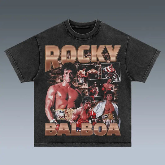 ROCKY BALBOA TEE, Boxing T-shirt, Boxer Tee, Sports Shirt, Athletic Tee, Fitness Gift, Workout T-shirt Menswear Streetwear Crewneck Clothing