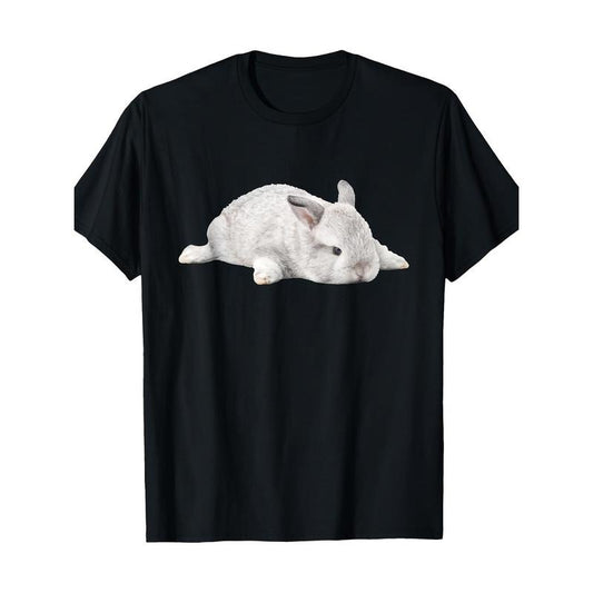 Rabbit Sketch - Bunny Lover Zookeeper Farmer Veterinarian 220g 100% Cotton T-Shirt made in usa